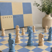 Printworks Classic Chess Set – Dusty Blue