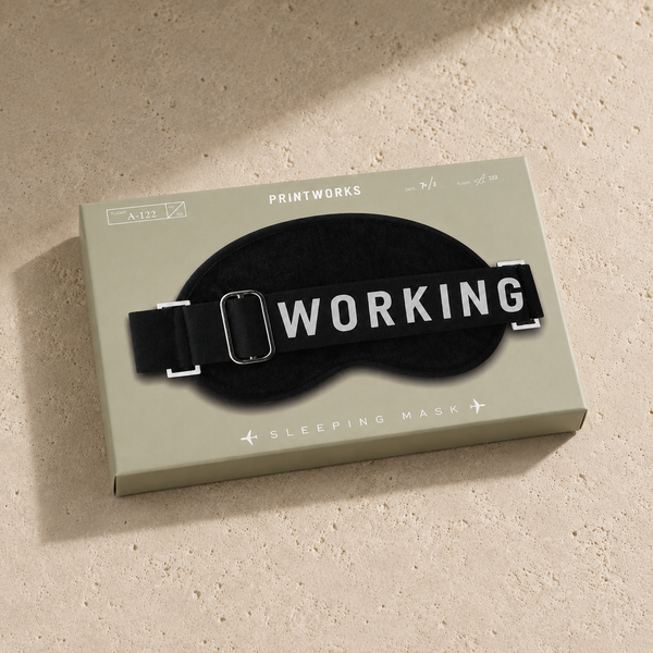 Printworks Working Travel Eye Mask – Black
