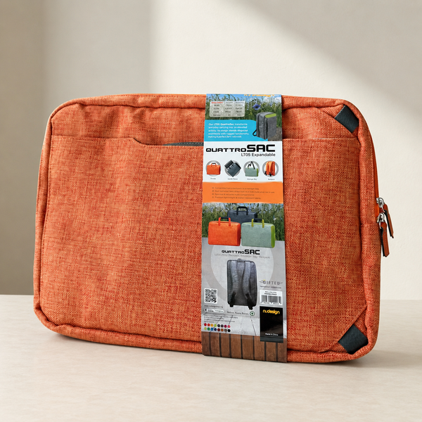 NU Design Quattro Sac Expandable Convertible Laptop Bag – Orange