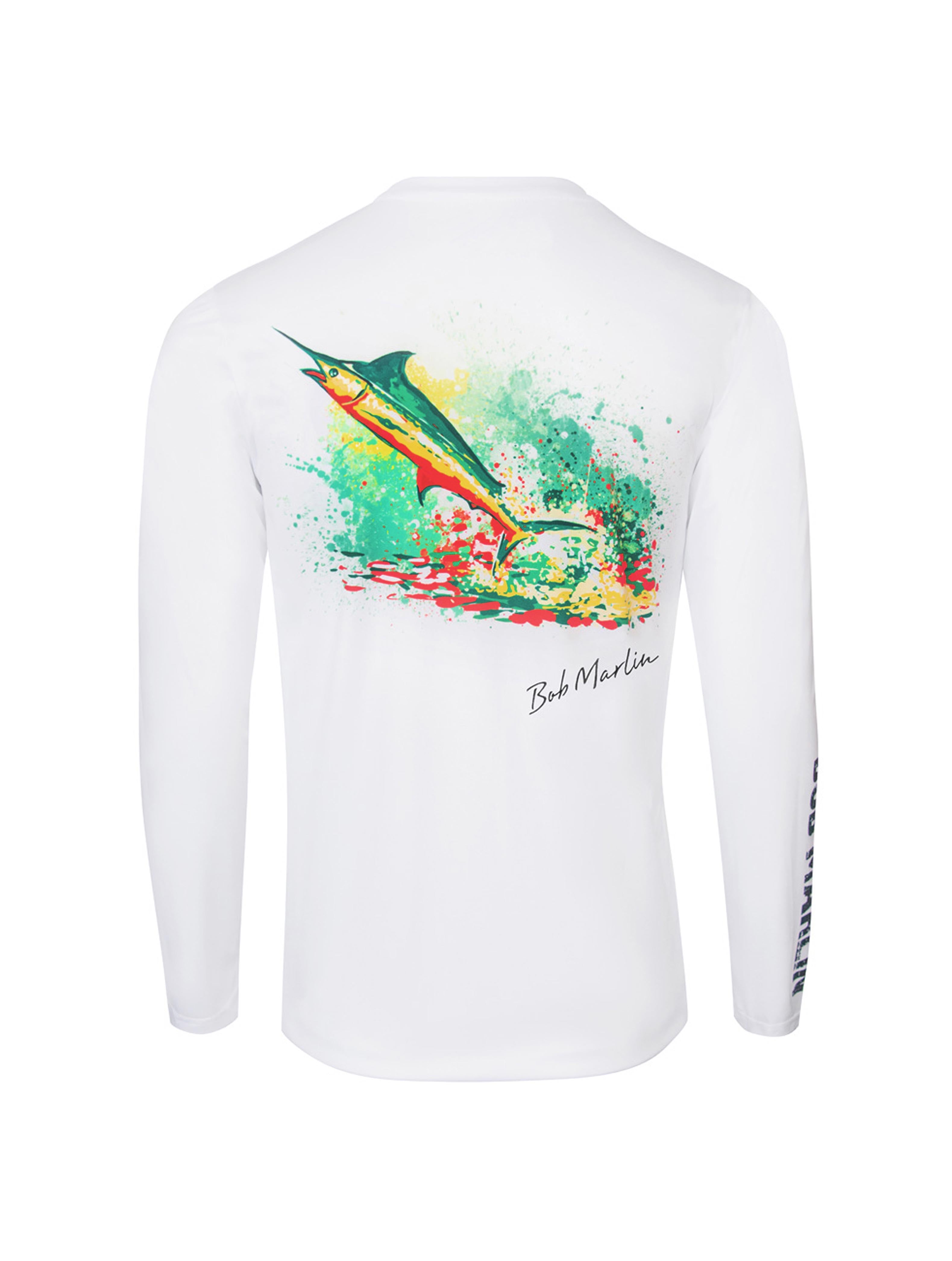 LS High Performance tee shirt (Jumping Marlin) - Jason Mathias Art