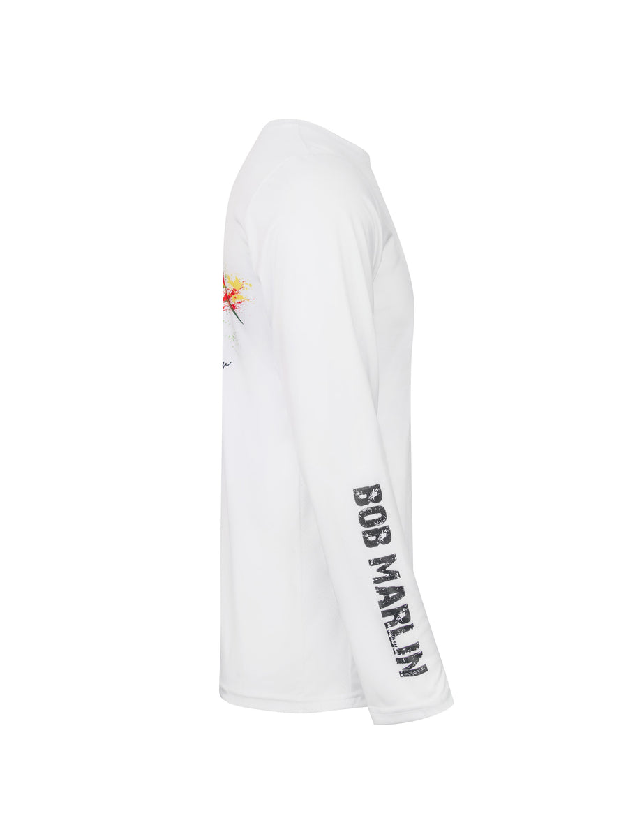 Bob Marlin Performance Shirt Adult Rasta Tuna White - Gifted Products