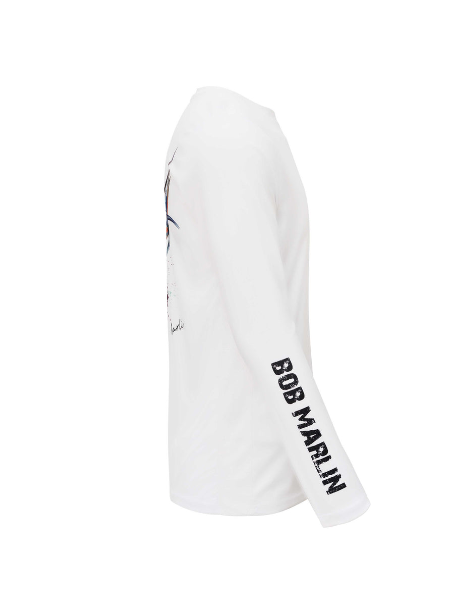 Bob Marlin Performance Shirt Adult Sail Rebel White - Gifted Products