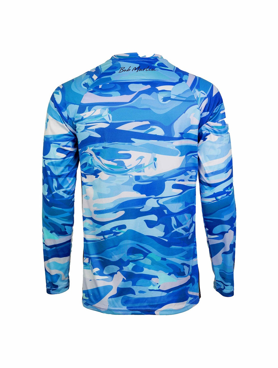 Bob Marlin Performance Shirt Adult Blue Storm - Gifted Products